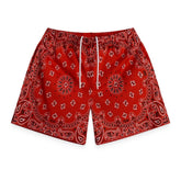 Bravest Paisley Two Tone Red Mesh Shorts