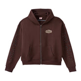 Cactus Valley Crystal Cactus Zip Hoodie Brown