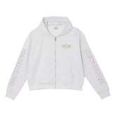 Cactus Valley Crystal Cactus Zip Hoodie Grey