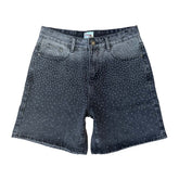 Dry Rot Black Rhinestone Faded Jean Shorts