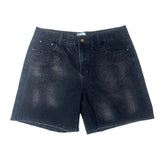 Dry Rot Dark Hole Rhinestone Denim Shorts