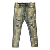 Embellish Trevino Rip & Repair Light Blue Denim Jeans