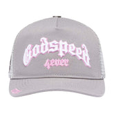 Godspeed Trucker Hat Grey Pink