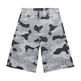Homme Femme Gemstone Snow Camo Denim Shorts