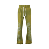 Lost Intricacy Green Flare Sweatpants