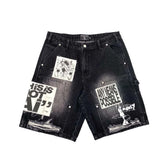 Mixed Emotions AI Denim Shorts Black