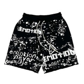 Mixed Emotions Black Graffiti Shorts