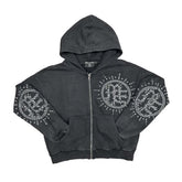 Mixed Emotions Eclipse Zip Up Hoodie Grey