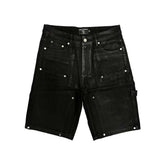 Mixed Emotions Worker Wax Shorts Black