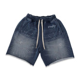 Prestige Navy Blue Star Rhinestone Shorts
