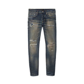 PURPLE BRAND Dirty Indigo Repair Jeans