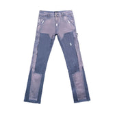 Triple Sevens Flare Denim Pants Grey/Blue