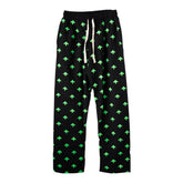 Vertabrae Everyday Logo Sweatpants Black Neon Green