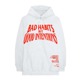 Vlone White Bad Habits Good Intentions Hoodie