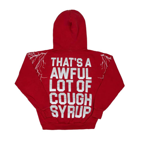 Awful Lot of Cough Syrup Hurricane Hoodie Red