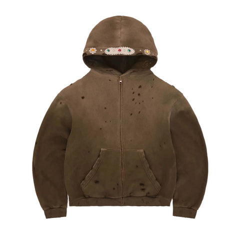 Bravest Brown Sapphire Zip Up Hoodie