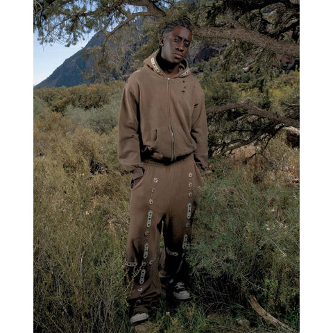 Bravest Brown Sapphire Zip Up Hoodie