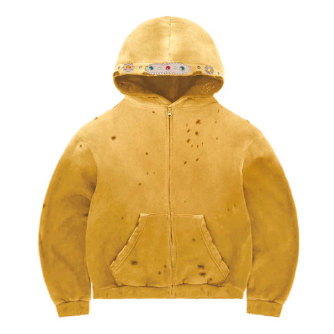 Bravest Sapphire Zip Up Hoodie Yellow