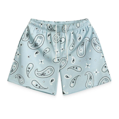 Bravest Sky Paisley V3 Light Blue Mesh Shorts