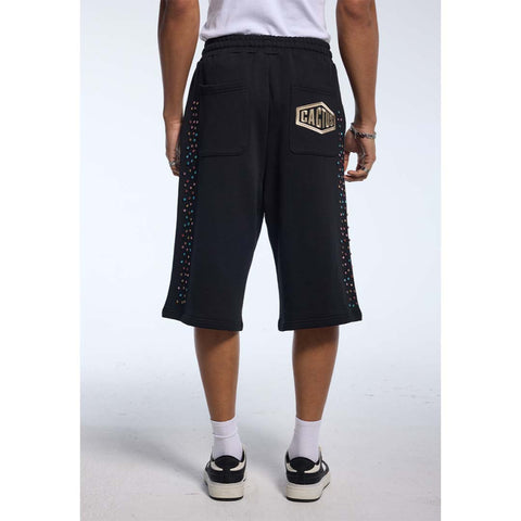 Cactus Valley Crystal Cactus Sweat Shorts Black
