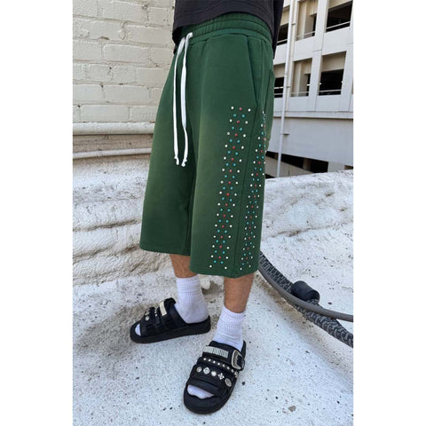 Cactus Valley Hidden Crystal Sweat Shorts Green