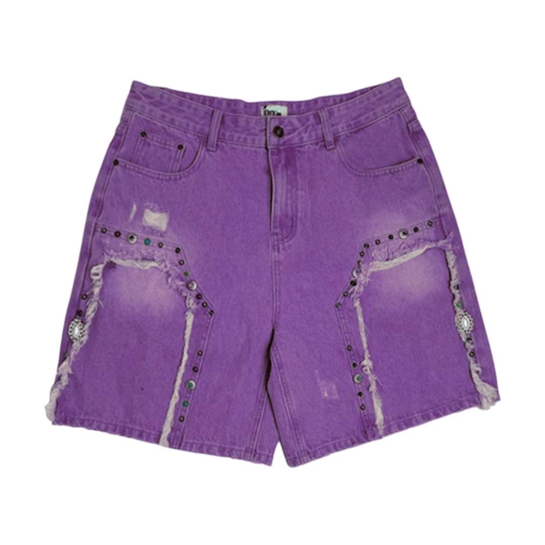 Dry Rot Cowboy Jewlz Purple Shorts