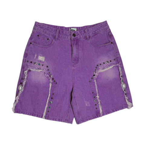 Dry Rot Cowboy Jewlz Purple Shorts