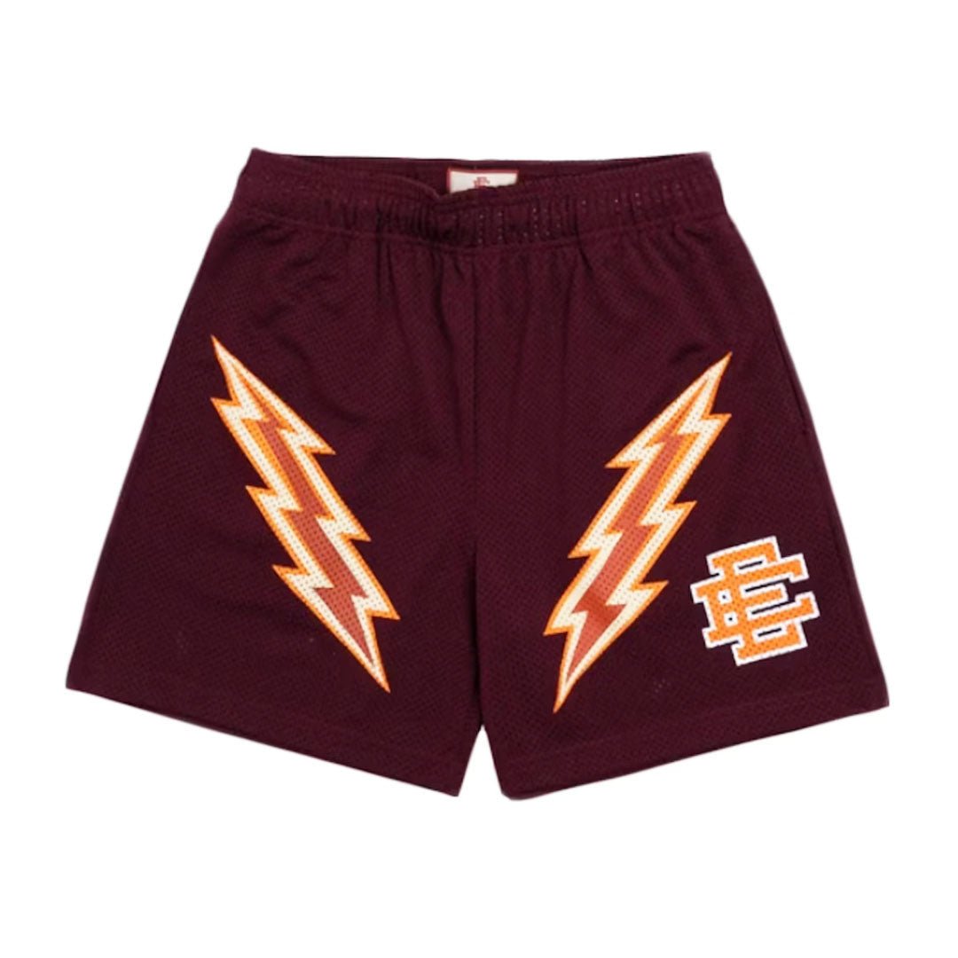 Eric Emanuel EE Basic Lightning Bolt Short Maroon/Orange/Bone