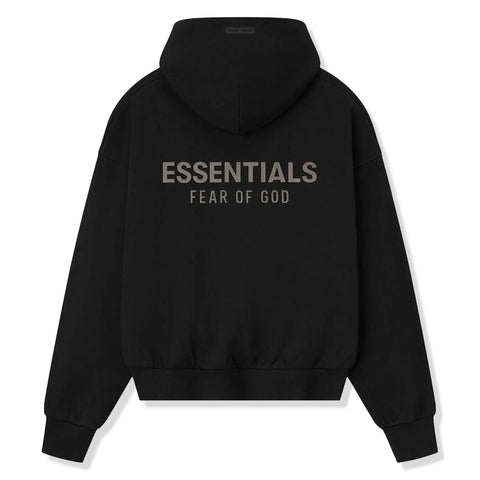 Fear Of God Essentials Classic Fleece Jet Black Hoodie (FW25)