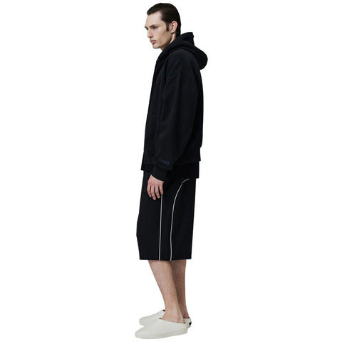 Fear Of God Essentials Classic Fleece Jet Black Metalic Zip-Up Hoodie (SS25)