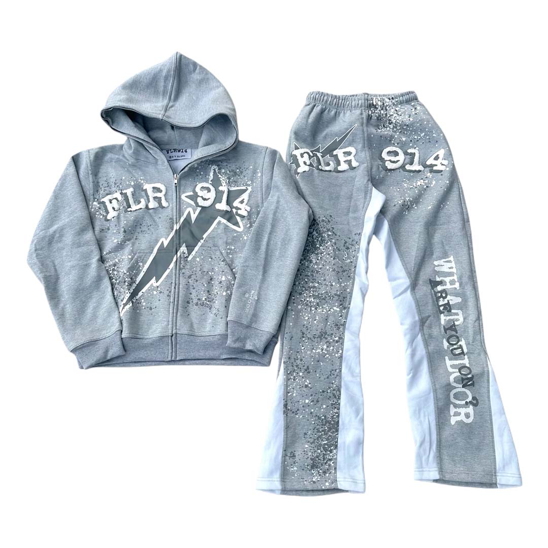 Floor 914 All Star Sweatsuit Hoodie & Sweatpants Heather Grey
