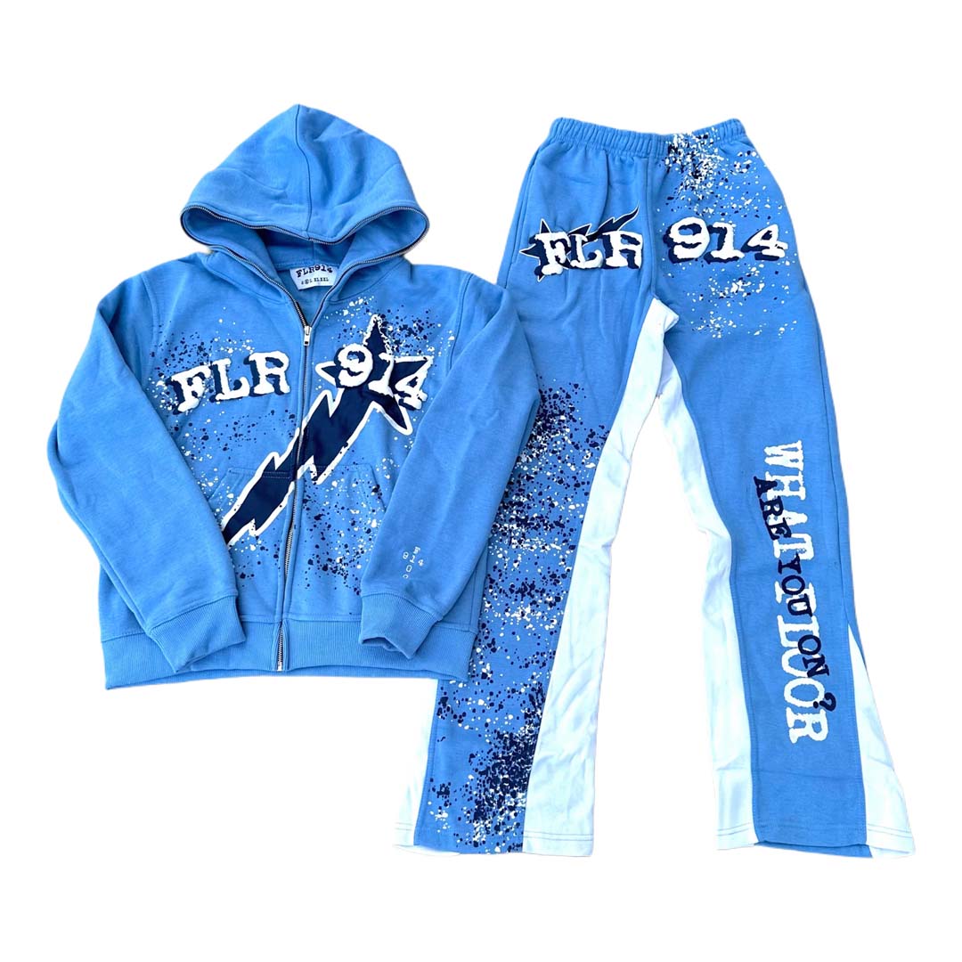 Floor 914 All Star Sweatsuit Hoodie & Sweatpants Light Blue