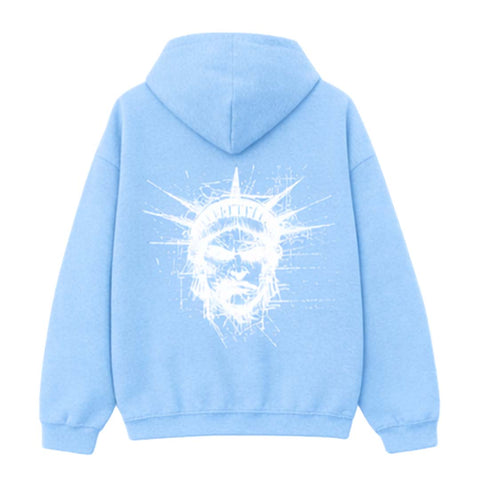Floor 914 Studded Light Blue Hoodie