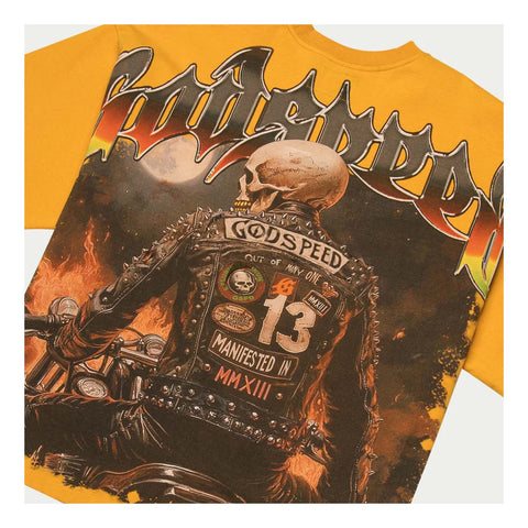 Godspeed Biker Nation Tee Yellow