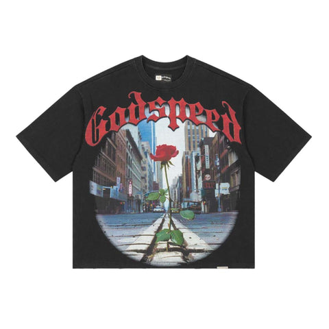 Godspeed Concrete Rose Tee Black
