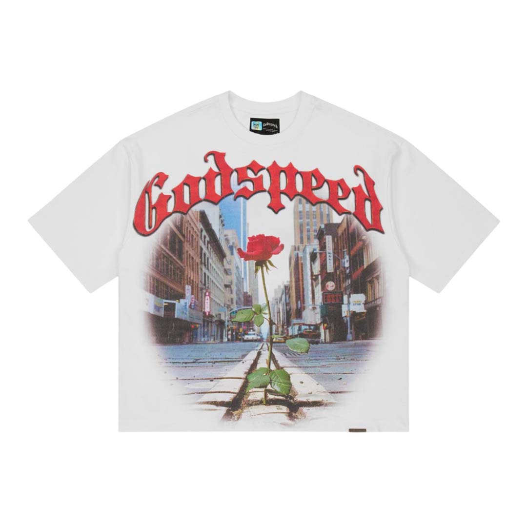 Godspeed Concrete Rose Tee White