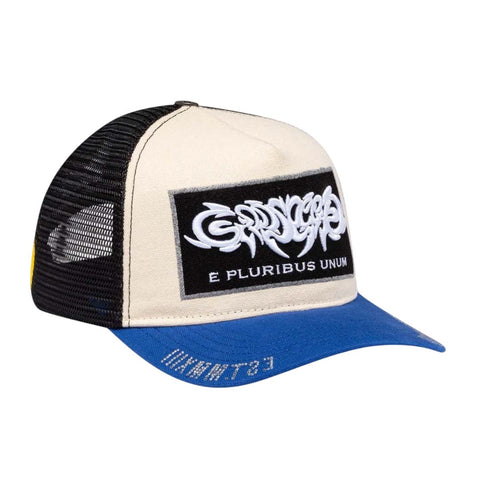 Godspeed Pluribus Trucker Hat White Blue