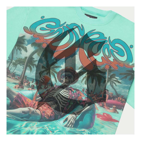 Godspeed Pool Party Teal Tee