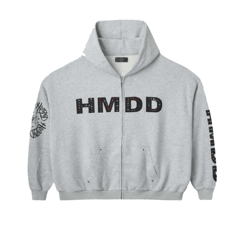 HMDD Chimstone Zip Up Hoodie Grey