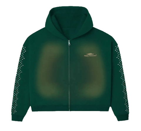 HMDD Crystal Zip Up Hoodie Green