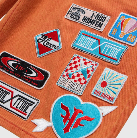 Homme Femme Road Trip Shorts Orange