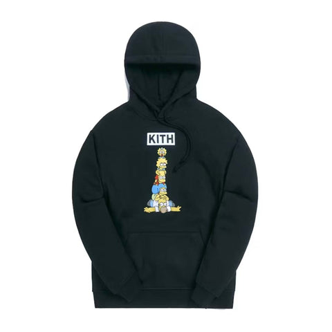 Kith The Simpsons Family Stack Hoodie Black