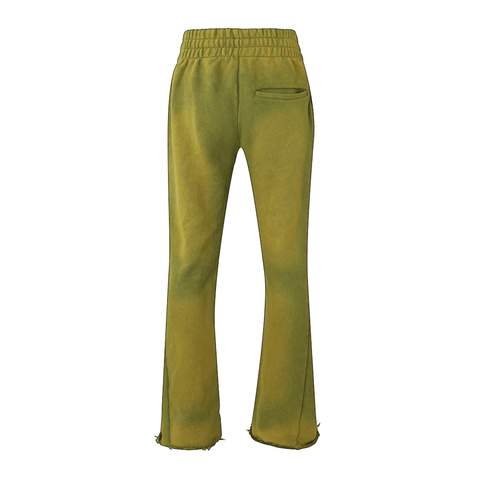Lost Intricacy Green Flare Sweatpants