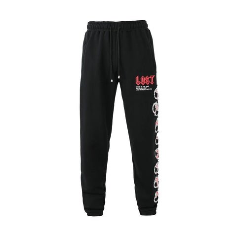 Lost Intricacy Mitt Sweatpants Black Red