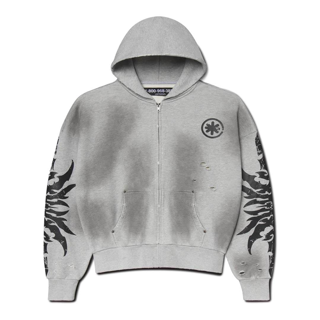 Lost Shdws Complexcon Zip Up Hoodie Dirty Grey