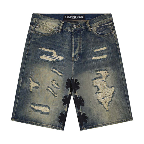 Lost Shdws Distressed Short Blue/Black