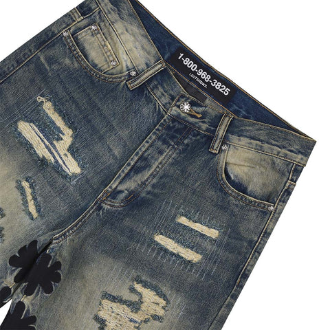 Lost Shdws Distressed Short Blue/Black