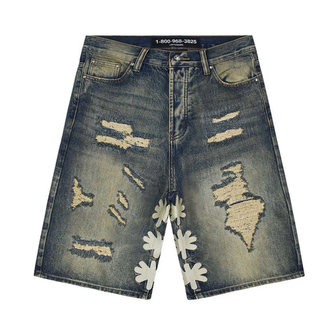 Lost Shdws Distressed Short Blue/Bone