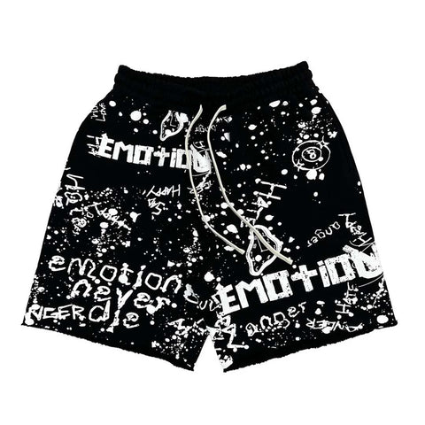 Mixed Emotions Black Graffiti Shorts