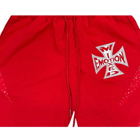 Mixed Emotions Classic Nylon Shorts Red